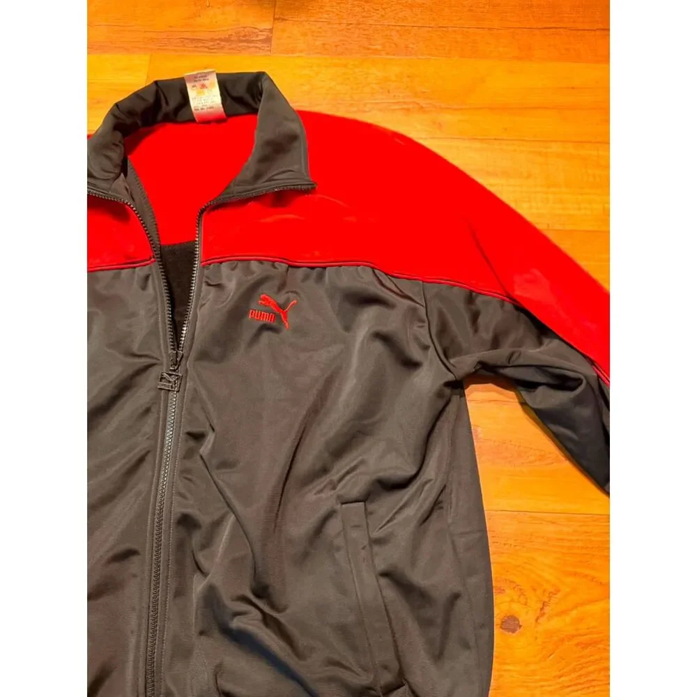uma Men’s Black & Red Full-Zip Track Jacket Size Large